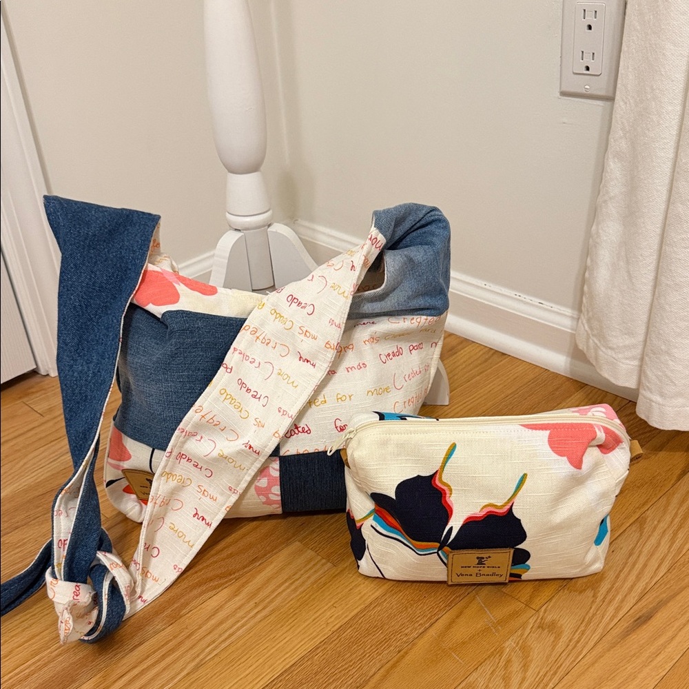 Vera Bradley Denim and Floral boho Set “ New Hope Girls” collaboration.